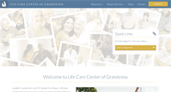 Desktop Screenshot of lifecarecenterofgrandview.com